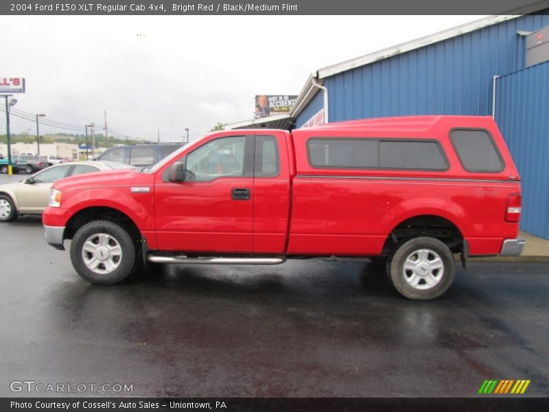 Bright Red / Black/Medium Flint 2004 Ford F150 XLT Regular Cab 4x4