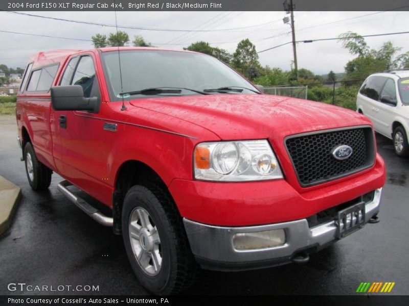 Bright Red / Black/Medium Flint 2004 Ford F150 XLT Regular Cab 4x4