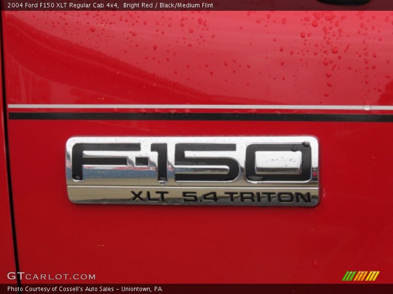 Bright Red / Black/Medium Flint 2004 Ford F150 XLT Regular Cab 4x4