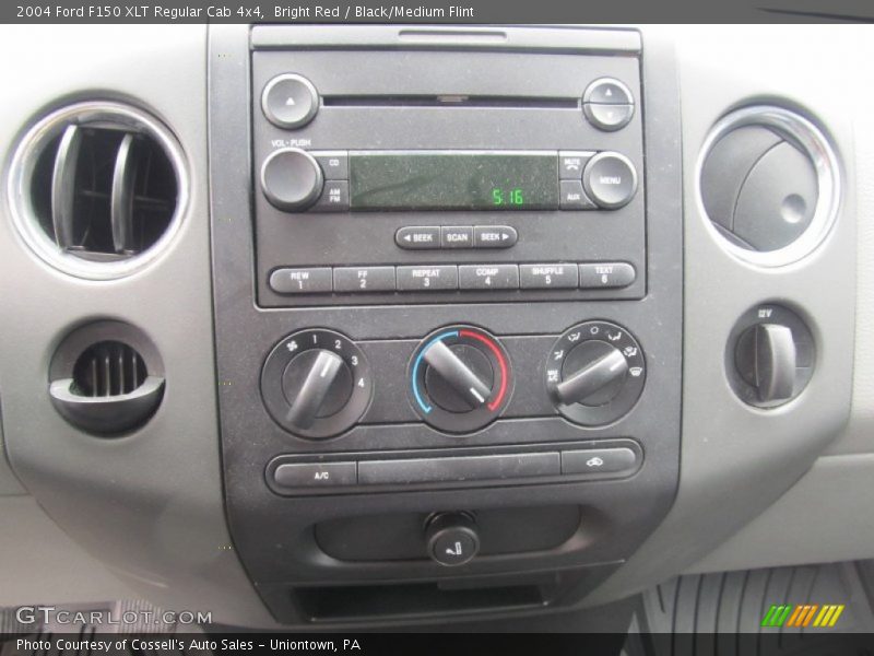 Bright Red / Black/Medium Flint 2004 Ford F150 XLT Regular Cab 4x4