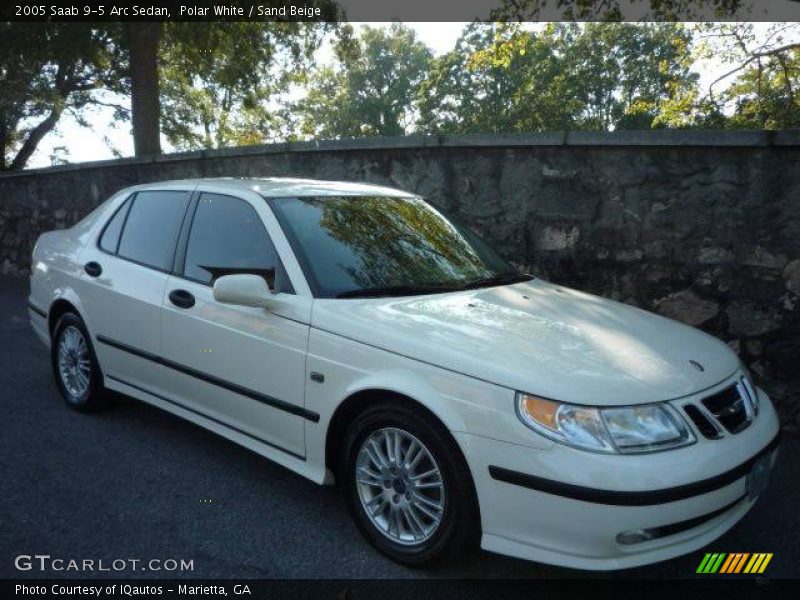 Polar White / Sand Beige 2005 Saab 9-5 Arc Sedan