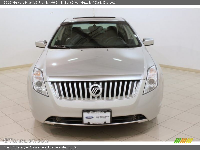 Brilliant Silver Metallic / Dark Charcoal 2010 Mercury Milan V6 Premier AWD