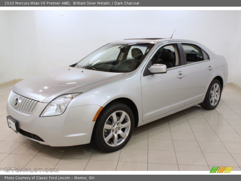 Brilliant Silver Metallic / Dark Charcoal 2010 Mercury Milan V6 Premier AWD