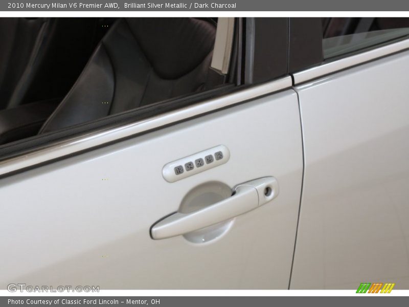 Brilliant Silver Metallic / Dark Charcoal 2010 Mercury Milan V6 Premier AWD