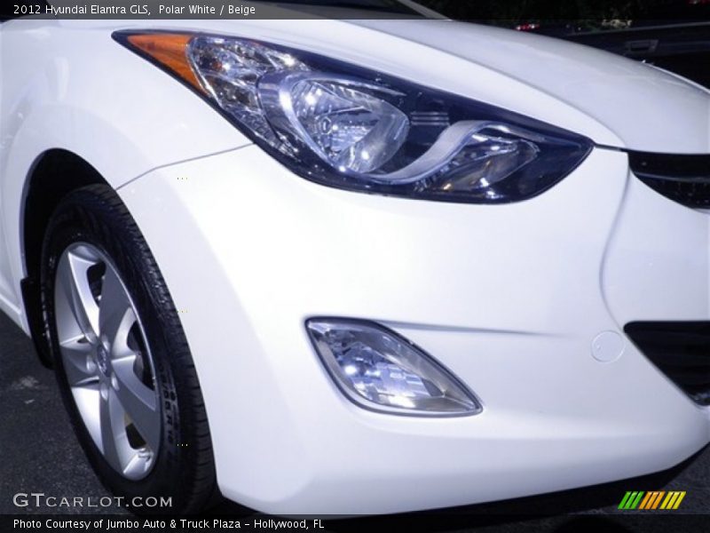 Polar White / Beige 2012 Hyundai Elantra GLS