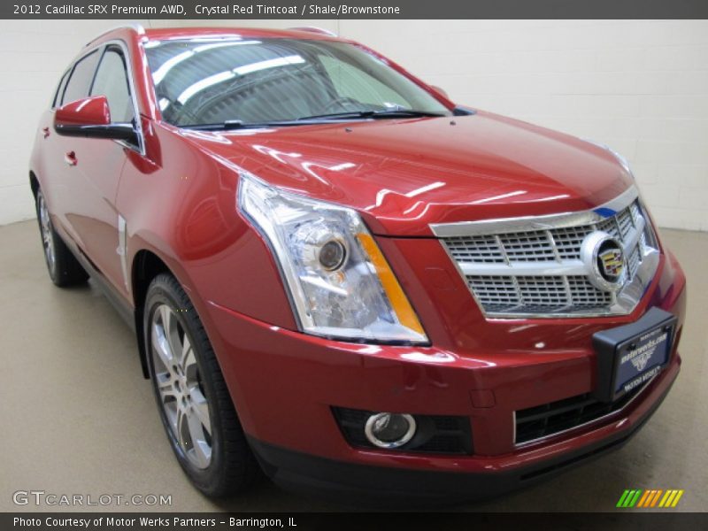 Crystal Red Tintcoat / Shale/Brownstone 2012 Cadillac SRX Premium AWD