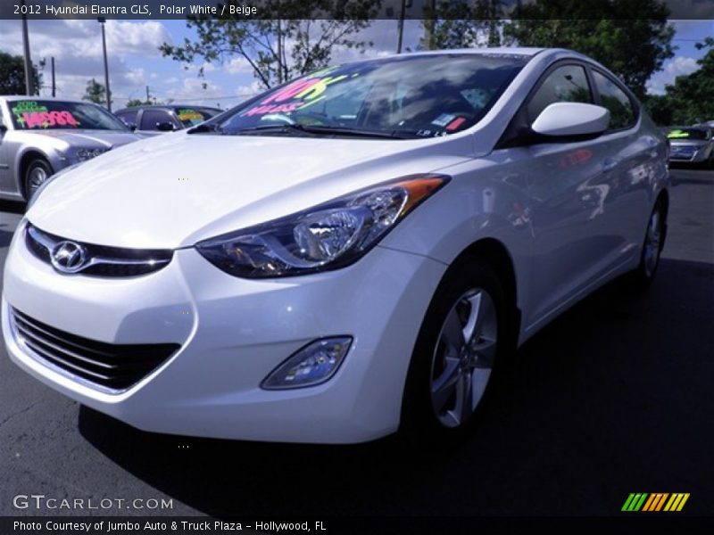 Polar White / Beige 2012 Hyundai Elantra GLS