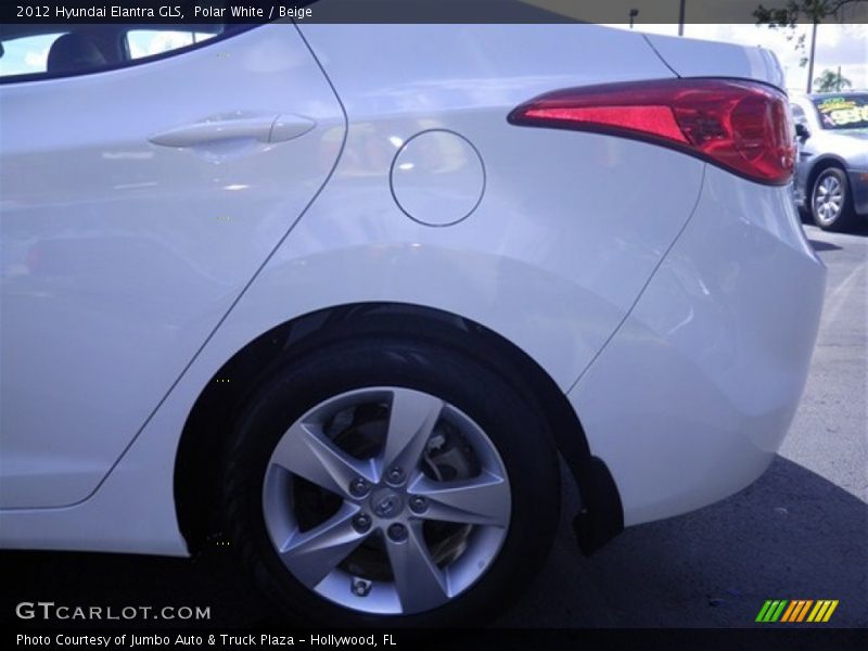 Polar White / Beige 2012 Hyundai Elantra GLS