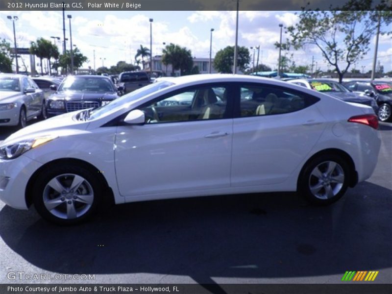 Polar White / Beige 2012 Hyundai Elantra GLS