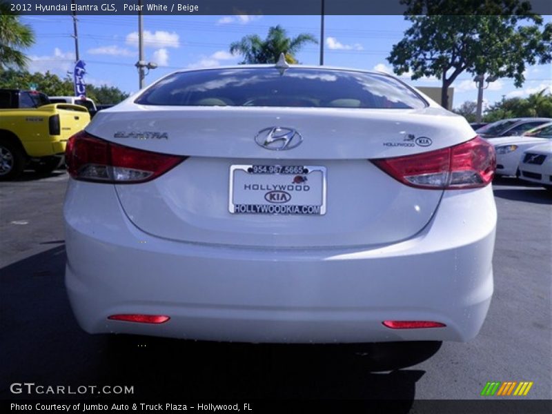 Polar White / Beige 2012 Hyundai Elantra GLS