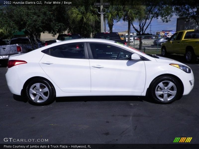 Polar White / Beige 2012 Hyundai Elantra GLS