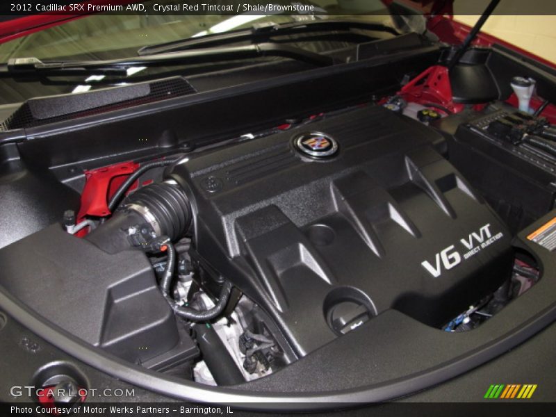 Crystal Red Tintcoat / Shale/Brownstone 2012 Cadillac SRX Premium AWD
