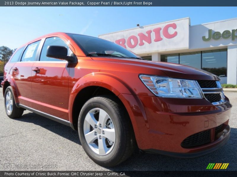 Copper Pearl / Black/Light Frost Beige 2013 Dodge Journey American Value Package