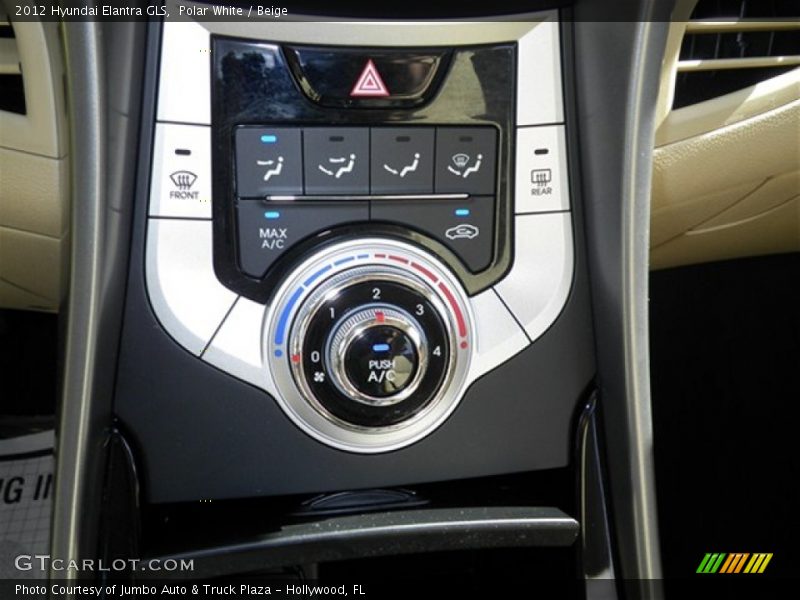 Polar White / Beige 2012 Hyundai Elantra GLS