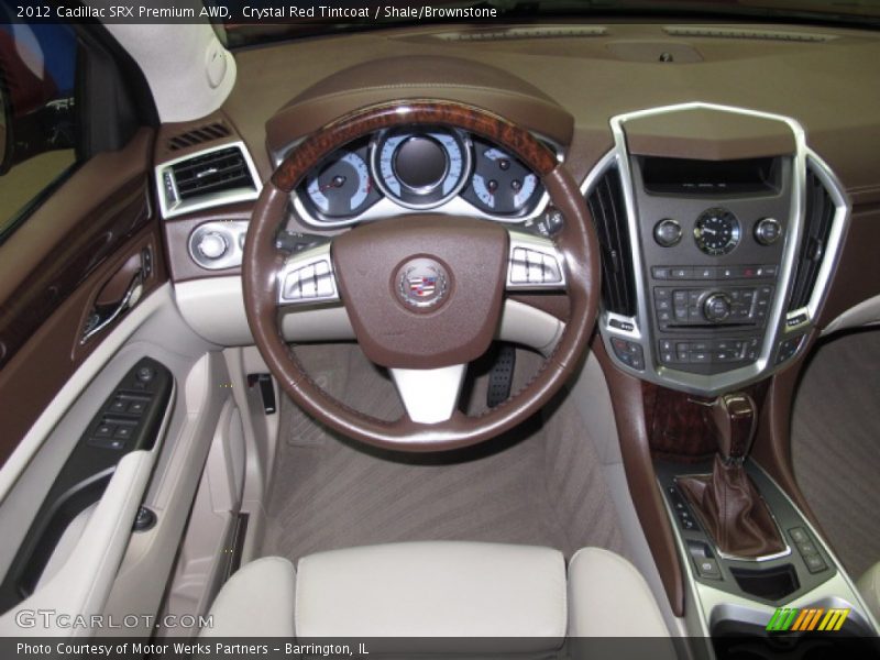 Crystal Red Tintcoat / Shale/Brownstone 2012 Cadillac SRX Premium AWD