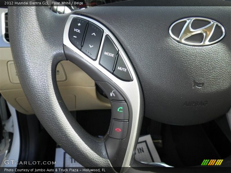 Polar White / Beige 2012 Hyundai Elantra GLS
