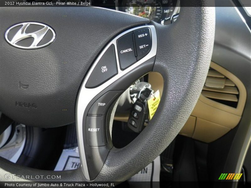 Polar White / Beige 2012 Hyundai Elantra GLS