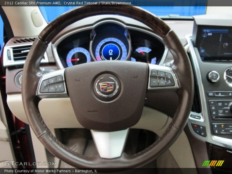 Crystal Red Tintcoat / Shale/Brownstone 2012 Cadillac SRX Premium AWD
