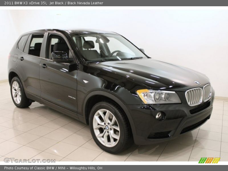 Jet Black / Black Nevada Leather 2011 BMW X3 xDrive 35i