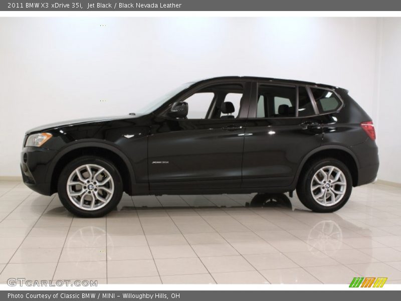 Jet Black / Black Nevada Leather 2011 BMW X3 xDrive 35i