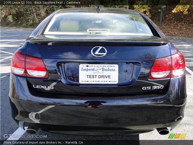Black Sapphire Pearl / Cashmere 2008 Lexus GS 350