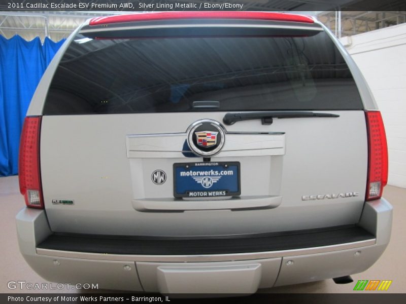Silver Lining Metallic / Ebony/Ebony 2011 Cadillac Escalade ESV Premium AWD