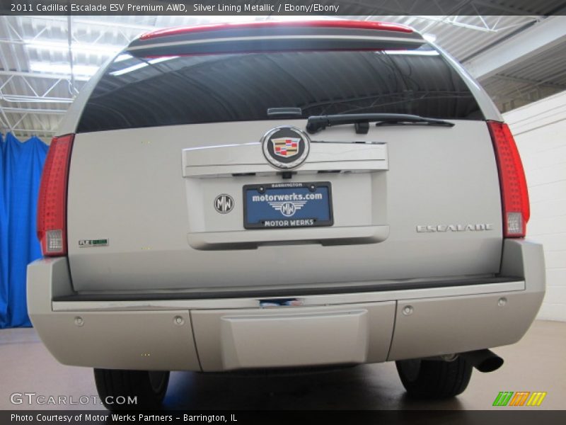 Silver Lining Metallic / Ebony/Ebony 2011 Cadillac Escalade ESV Premium AWD