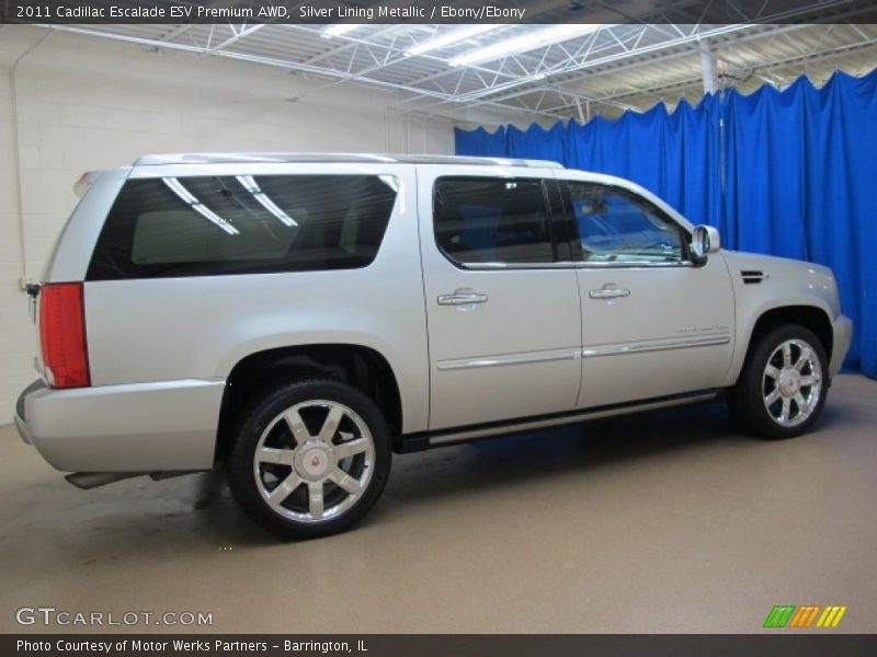 Silver Lining Metallic / Ebony/Ebony 2011 Cadillac Escalade ESV Premium AWD