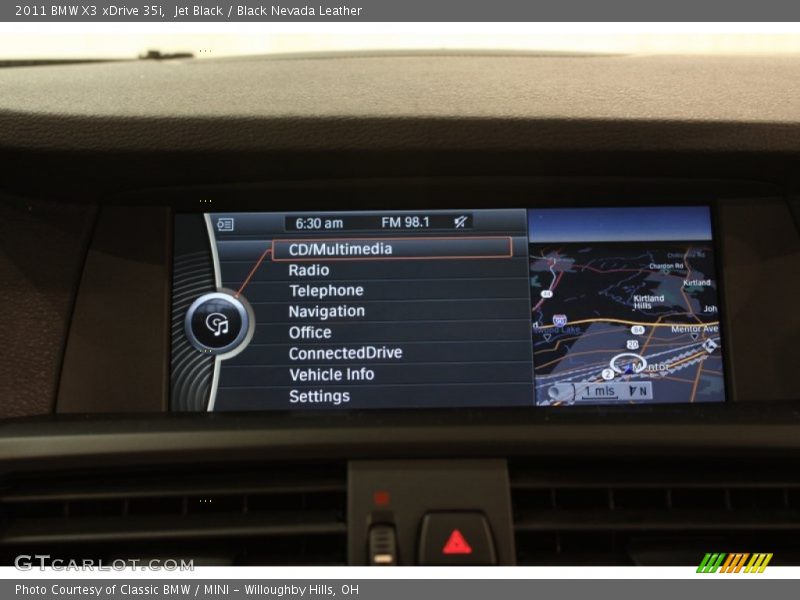 Jet Black / Black Nevada Leather 2011 BMW X3 xDrive 35i