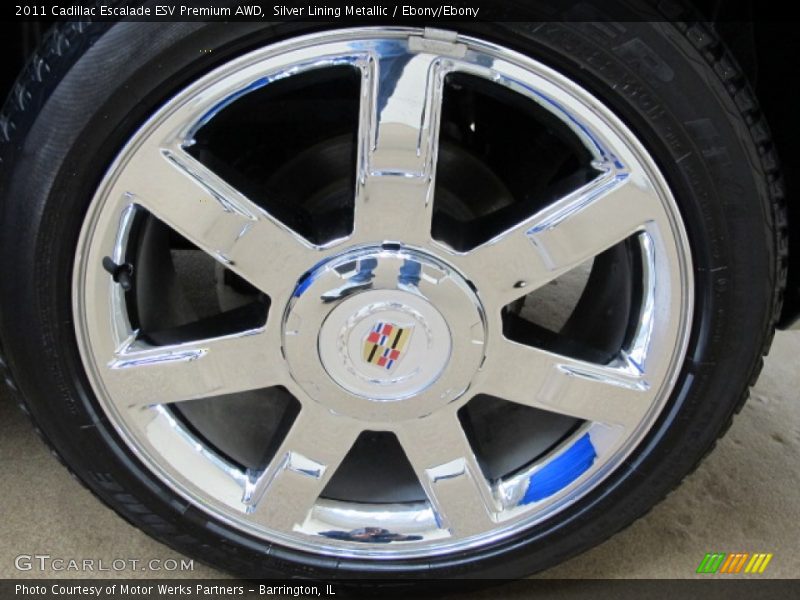 Silver Lining Metallic / Ebony/Ebony 2011 Cadillac Escalade ESV Premium AWD