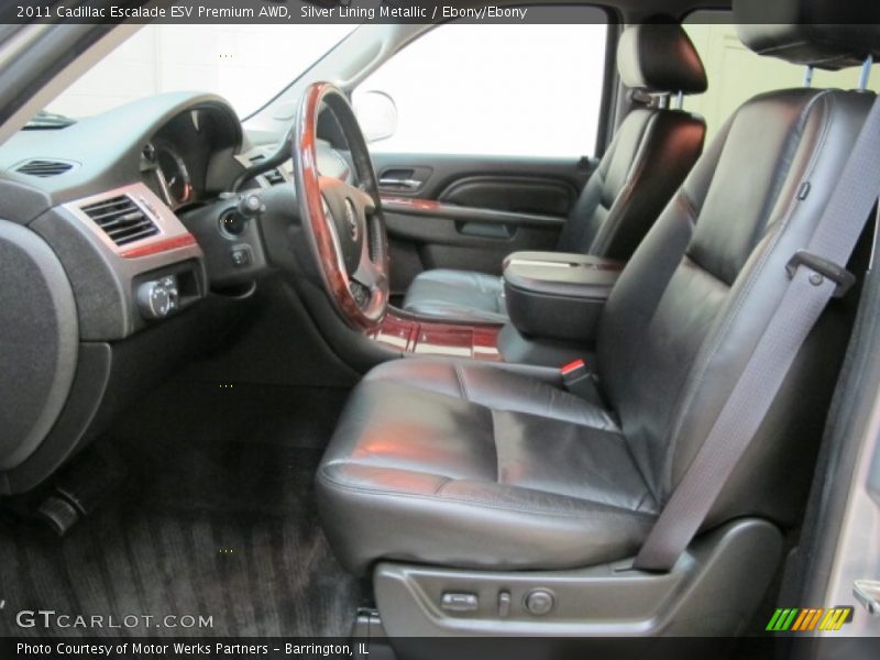 Silver Lining Metallic / Ebony/Ebony 2011 Cadillac Escalade ESV Premium AWD