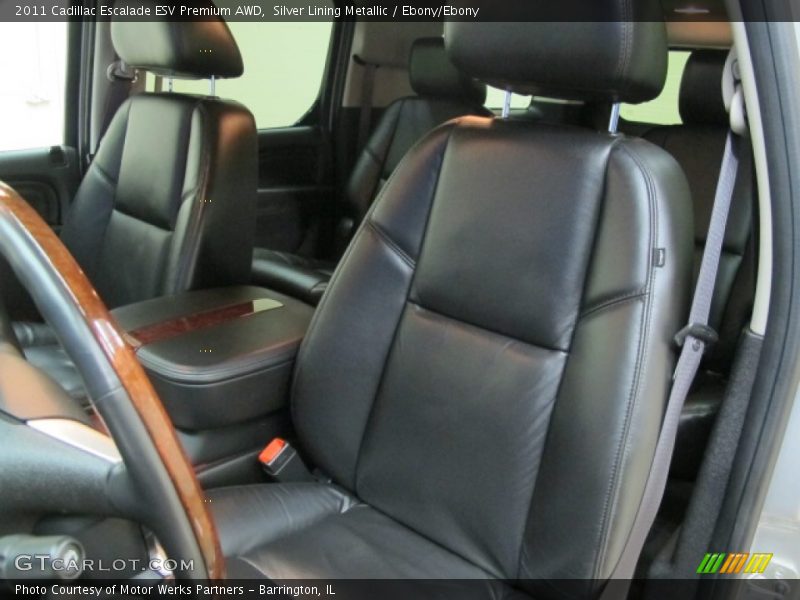 Silver Lining Metallic / Ebony/Ebony 2011 Cadillac Escalade ESV Premium AWD