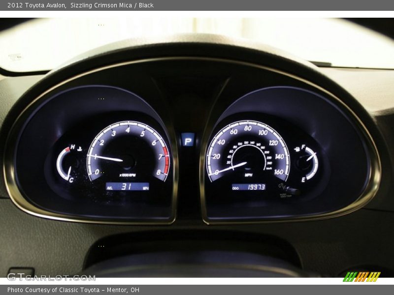 Sizzling Crimson Mica / Black 2012 Toyota Avalon