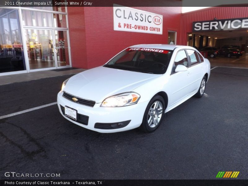 Summit White / Gray 2011 Chevrolet Impala LT