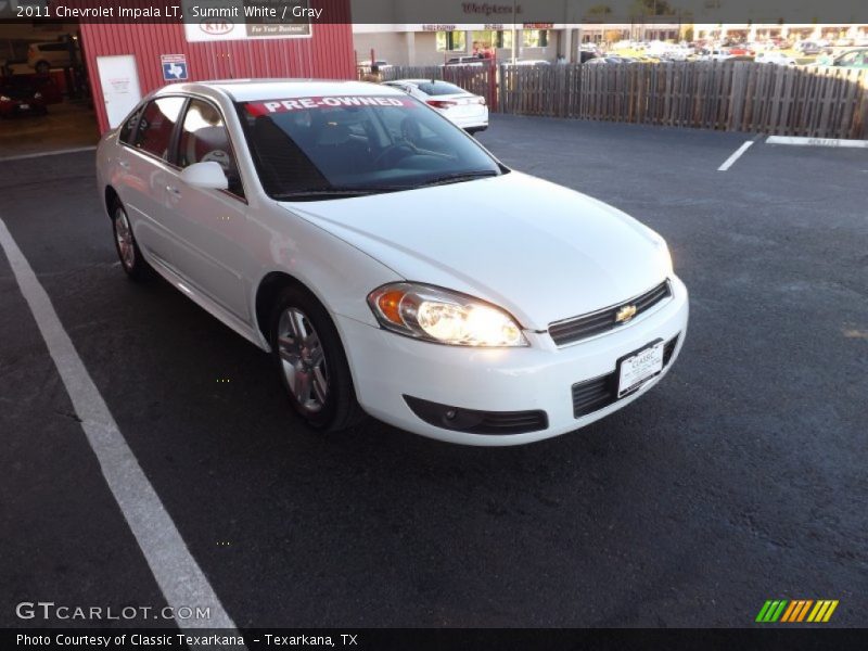 Summit White / Gray 2011 Chevrolet Impala LT