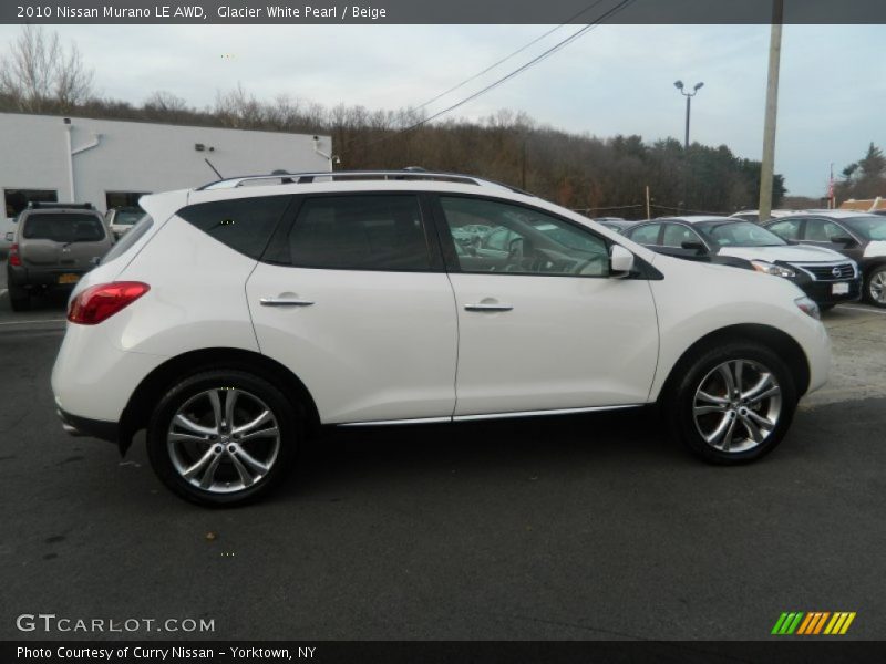 Glacier White Pearl / Beige 2010 Nissan Murano LE AWD