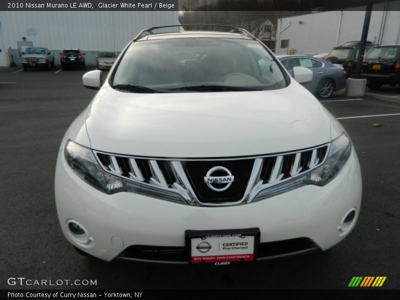 Glacier White Pearl / Beige 2010 Nissan Murano LE AWD