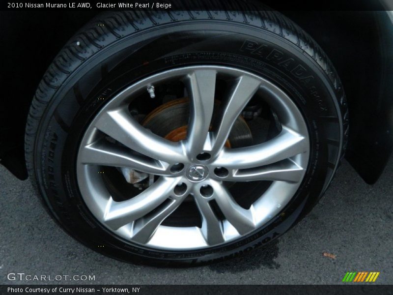Glacier White Pearl / Beige 2010 Nissan Murano LE AWD