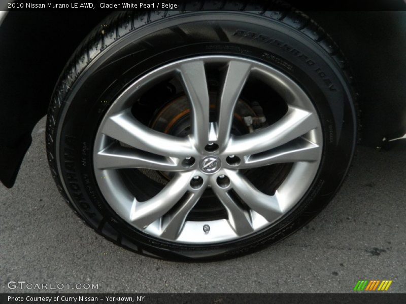 Glacier White Pearl / Beige 2010 Nissan Murano LE AWD