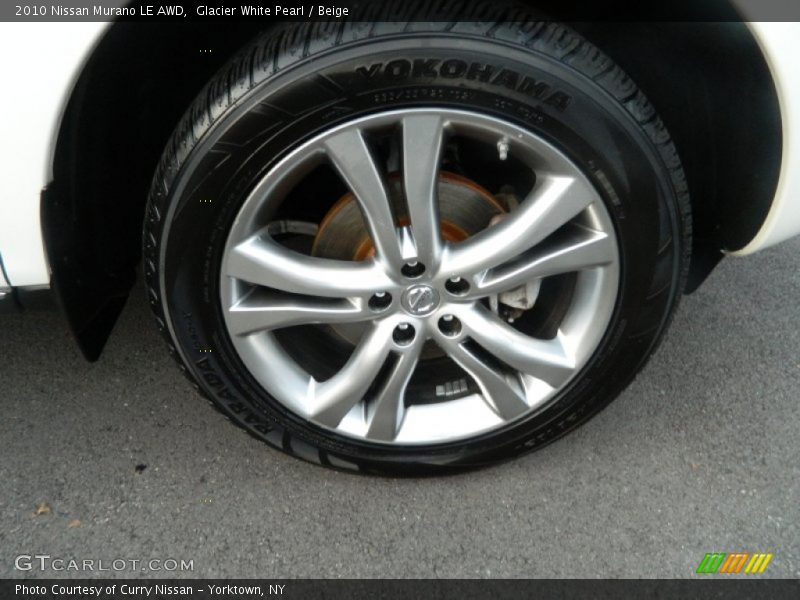 Glacier White Pearl / Beige 2010 Nissan Murano LE AWD