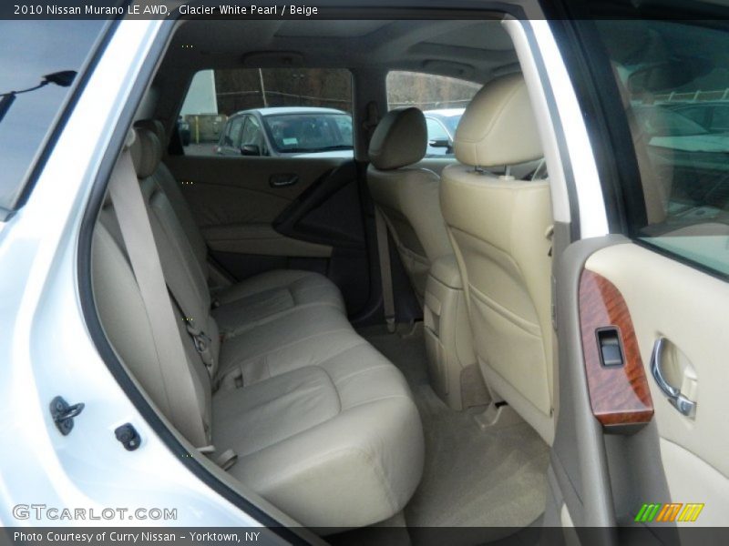 Glacier White Pearl / Beige 2010 Nissan Murano LE AWD