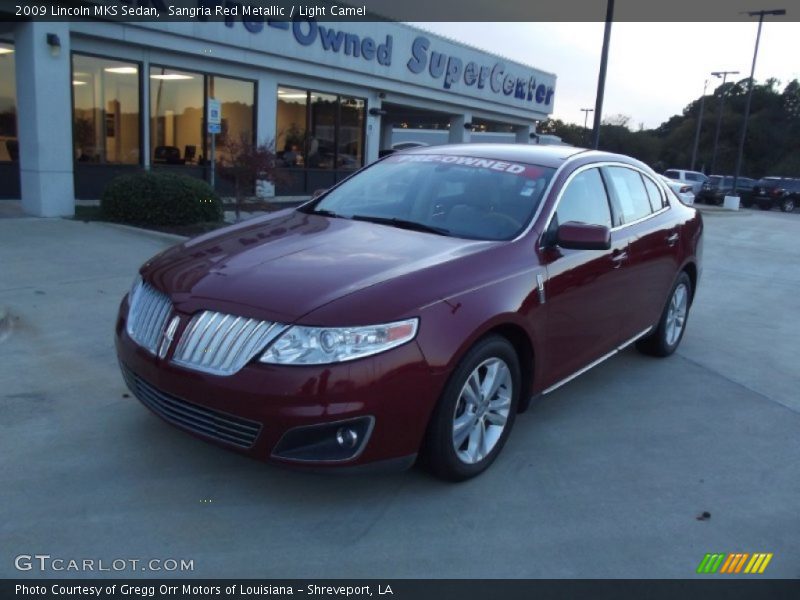 Sangria Red Metallic / Light Camel 2009 Lincoln MKS Sedan