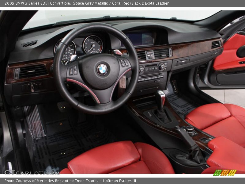 Space Grey Metallic / Coral Red/Black Dakota Leather 2009 BMW 3 Series 335i Convertible