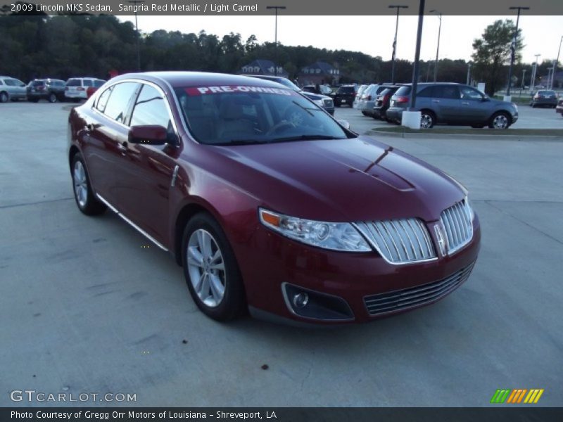 Sangria Red Metallic / Light Camel 2009 Lincoln MKS Sedan