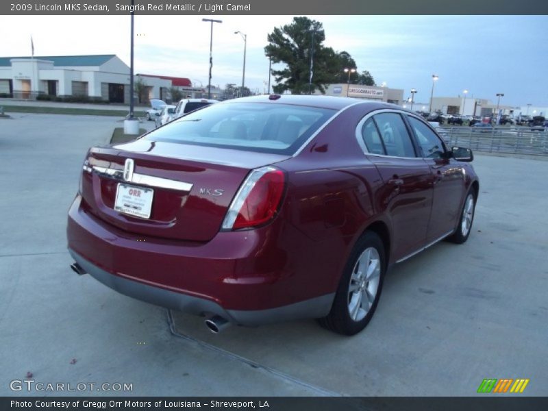 Sangria Red Metallic / Light Camel 2009 Lincoln MKS Sedan
