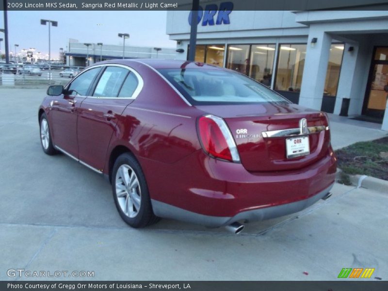 Sangria Red Metallic / Light Camel 2009 Lincoln MKS Sedan