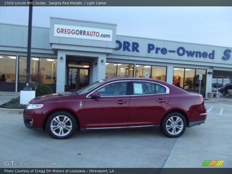 Sangria Red Metallic / Light Camel 2009 Lincoln MKS Sedan