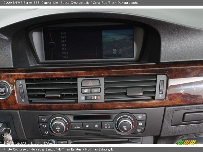 Space Grey Metallic / Coral Red/Black Dakota Leather 2009 BMW 3 Series 335i Convertible