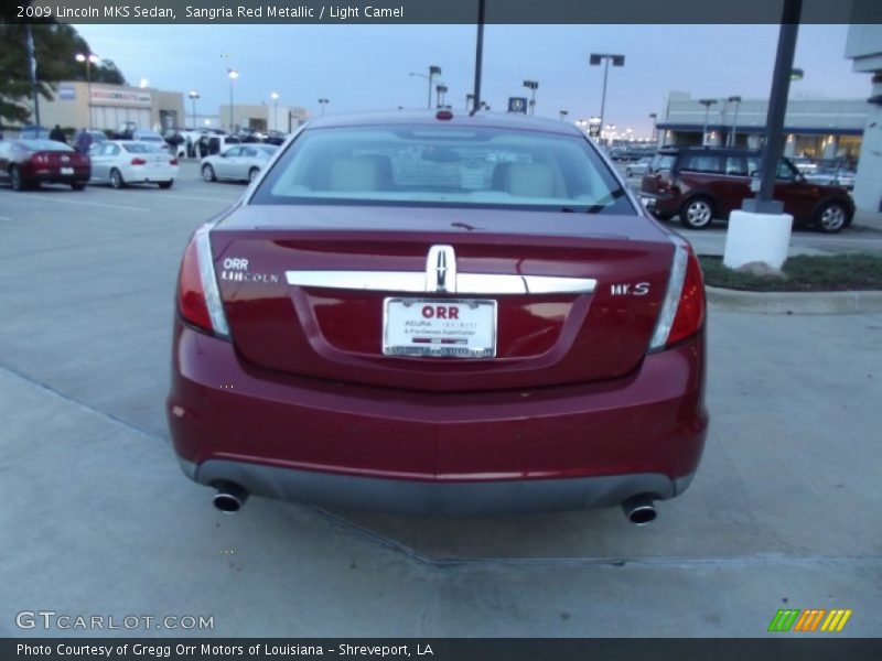 Sangria Red Metallic / Light Camel 2009 Lincoln MKS Sedan