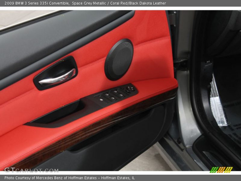 Space Grey Metallic / Coral Red/Black Dakota Leather 2009 BMW 3 Series 335i Convertible